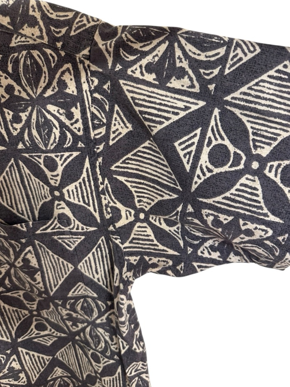 Vtg Patagonia Pataloha Blue Grey Cream Hawaiian Camp Shirt Organic Cotton Luau - Picture 10 of 13